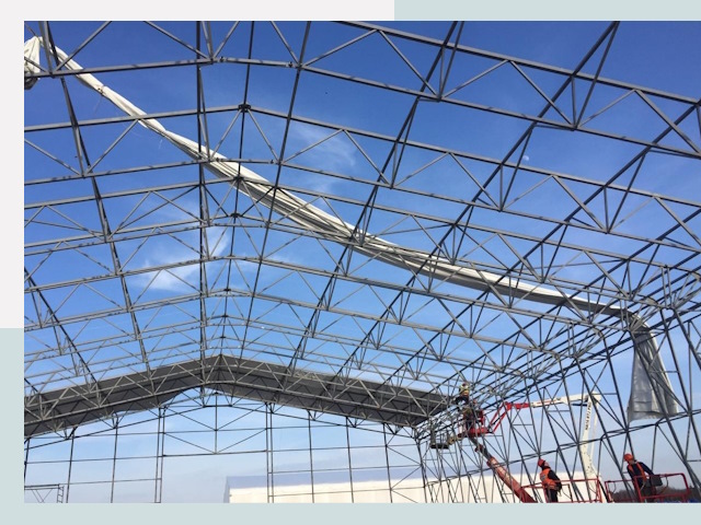 Шатровые ангары от 609 руб. в Долгопрудном и Московской области