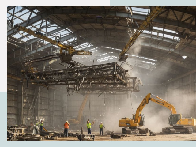 Демонтаж ангаров в Долгопрудном от 609 руб. за м²